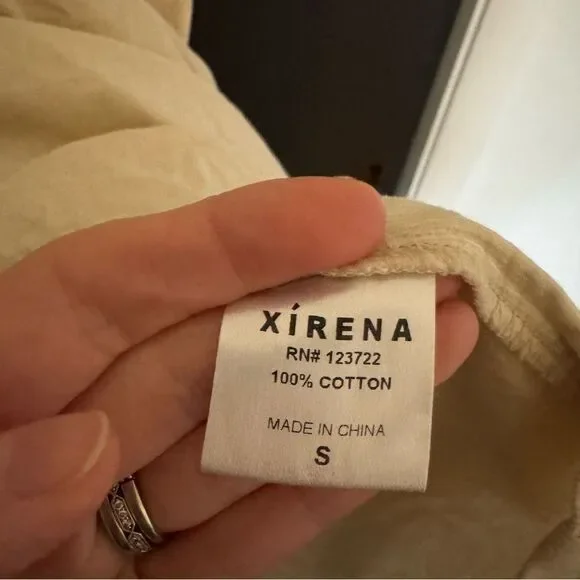 Xirena Audrey Corduroy Dress in Cream sz S - Picture 6 of 8